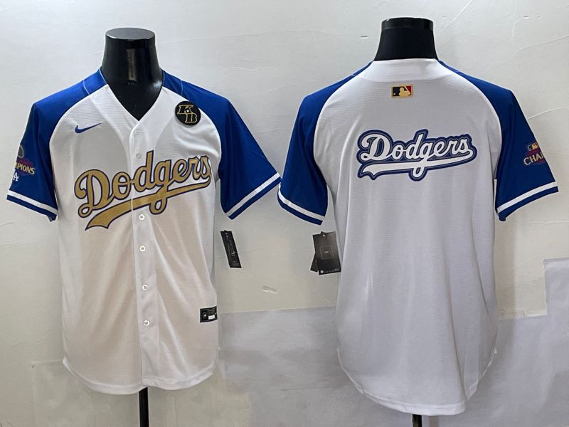 Men Los Angeles Dodgers Blank White Blue Gold Game Nike 2025 MLB Jersey style 42919->los angeles dodgers->MLB Jersey